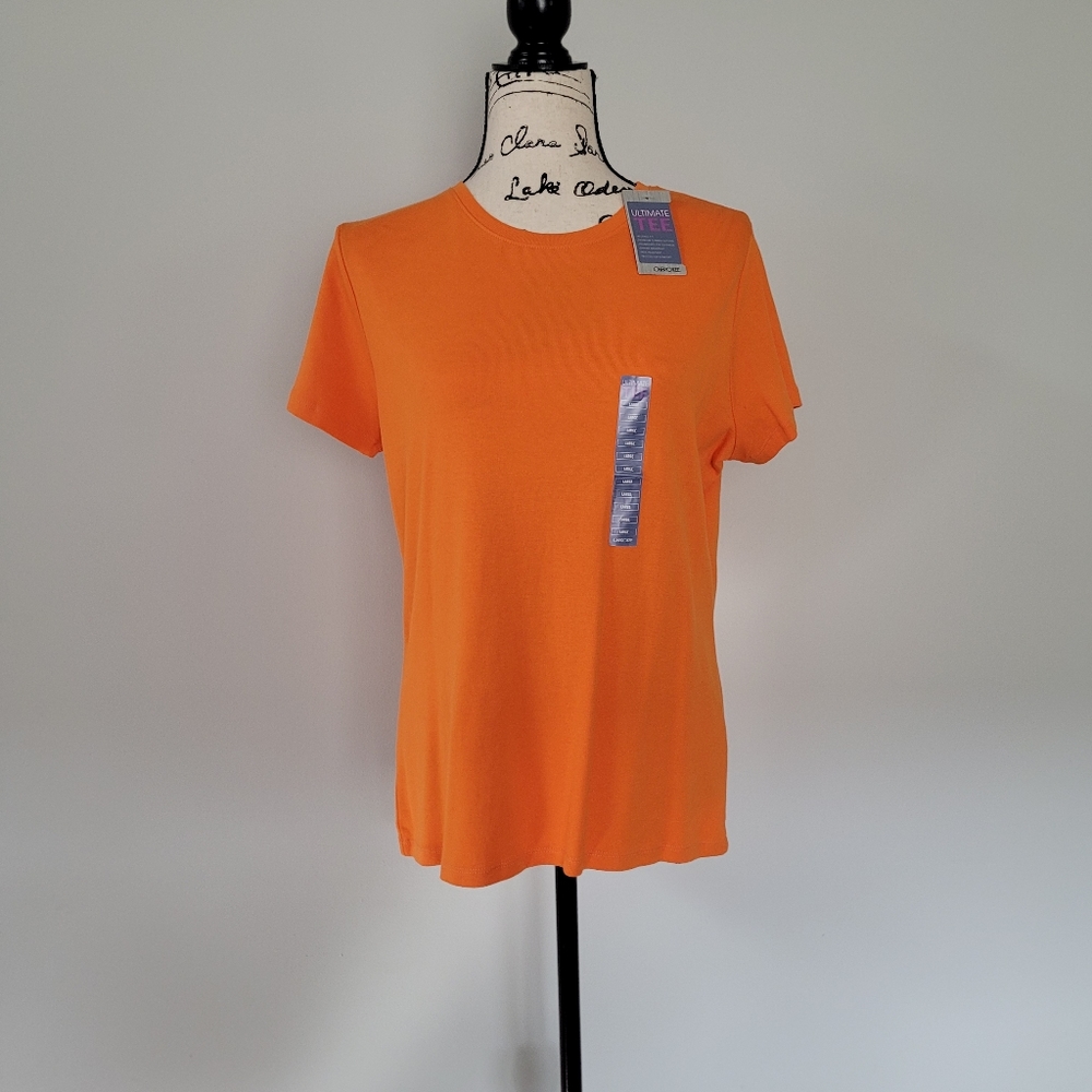 Orange crew neck tshirt size L